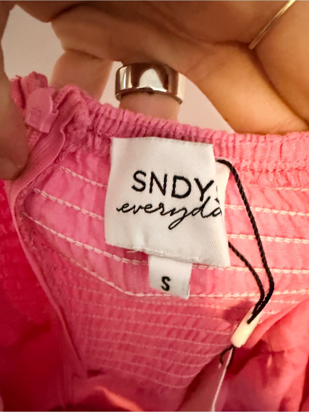 NEW SNDYS x REVOLVE Lilly Maxi Dress in Pink Strapless Cotton Linen Midi Small - Picture 5 of 6